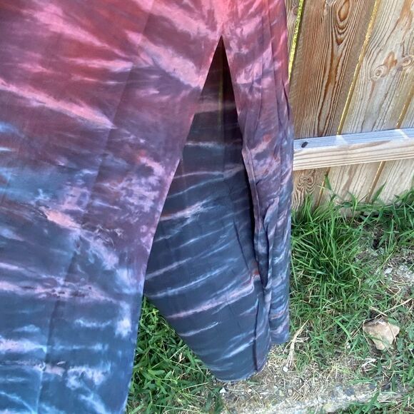 Fauna by TINA JO Dress Long Maxi Tie Dye Ombré Side Slits Adjustable Straps XS - Picture 5 of 8
